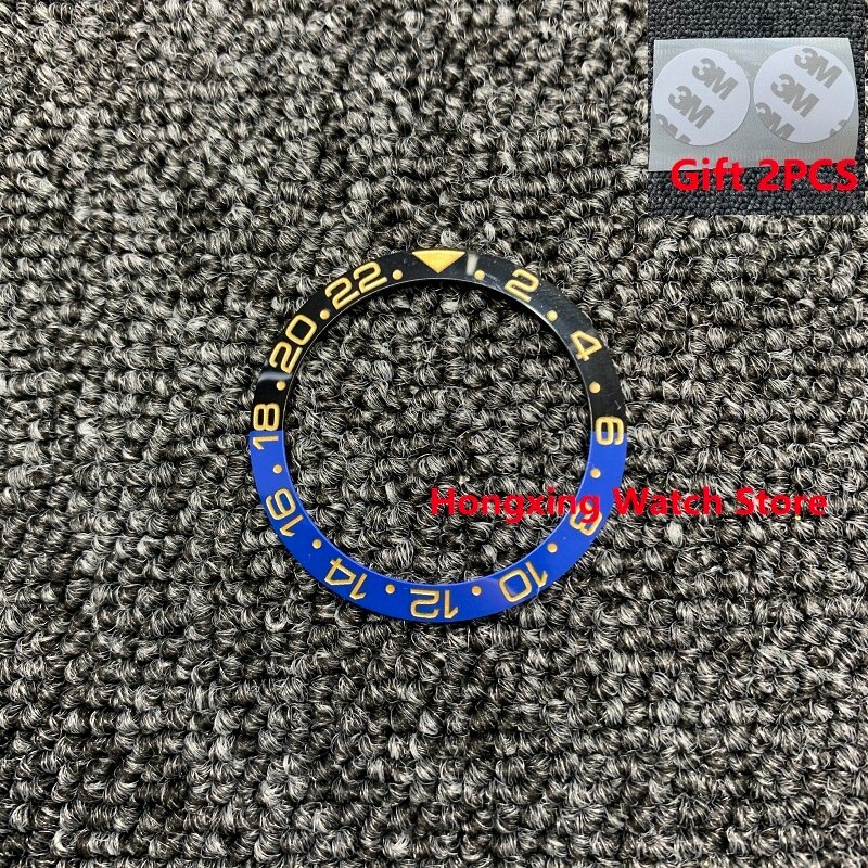 38mm Uhr Ring Keramik Lünette Einsatz Ring für GMT Uhr 40mm Gehäbenutzen Uhr Zubehör Innen durchmesser 30,8mm 2 stücke Band): 10 Keramik