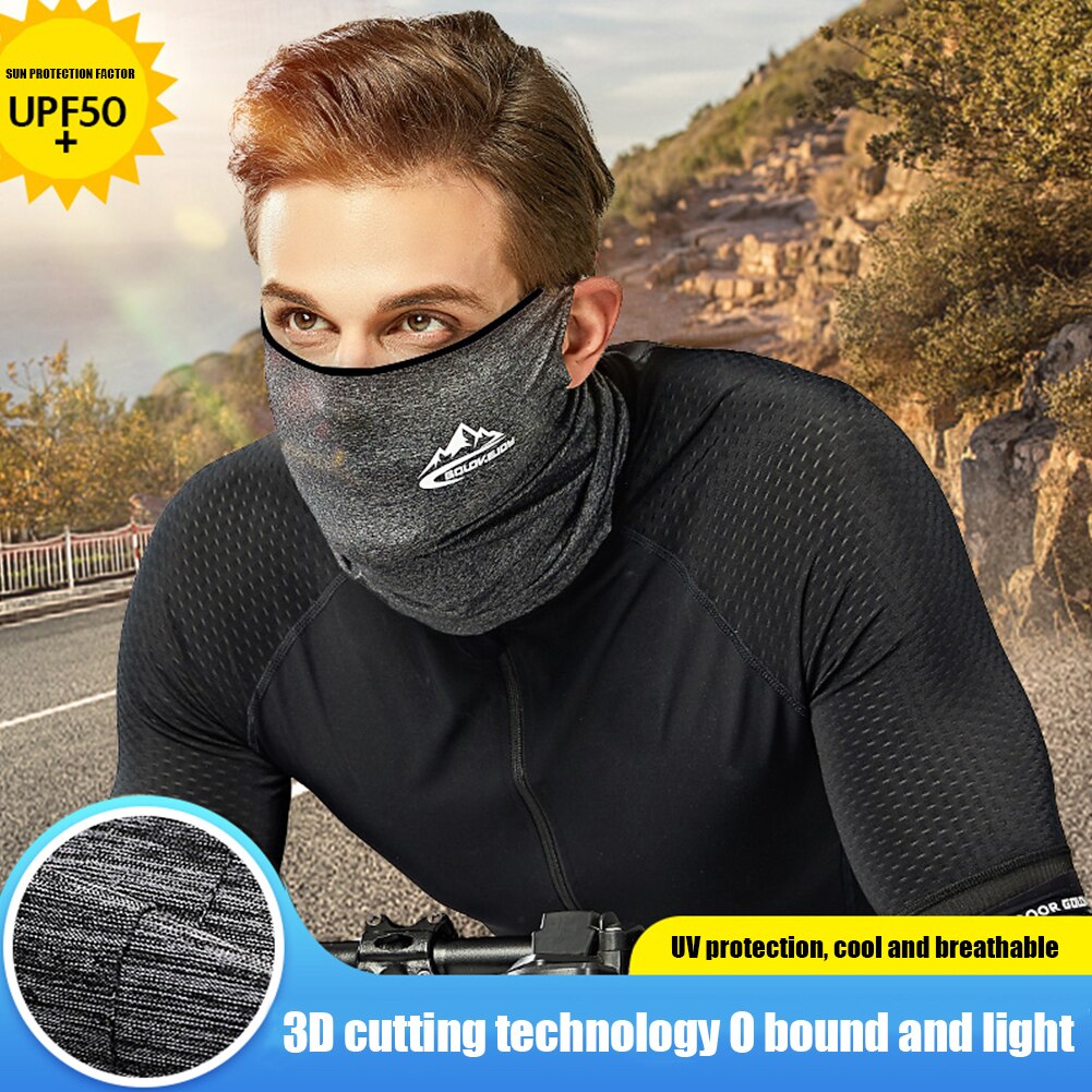 Lente Zomer Fietsen Half Gezichtsmasker Skin Cool Ijs Zijde Ademend Uv Bescherming Sport Hoofddeksels Fiets Hoofdband Masker