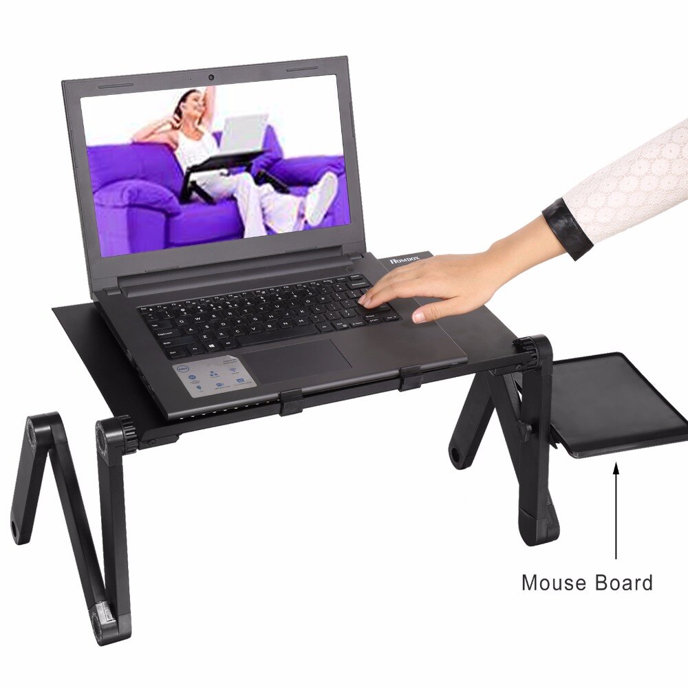 Homdox Computer Desk Portable Adjustable Foldable Laptop Notebook Lap PC Folding Desk Table Vented Stand Bed Tray N20*