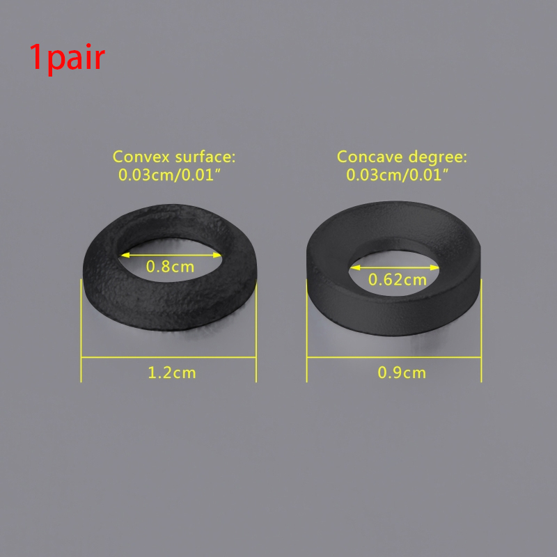 1/5 paar Fahrrad Bremssattel Spacer Disc Bremse Joint Washer Aluminium Radfahren Konkaven Konvexen Spacer MTB Fahrrad Zubehör: Black