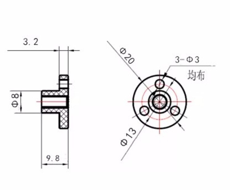 T5 screw flange trap nut brass 3d printer accessories