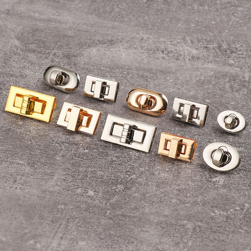 Bagagelås väska spänne väskdelar tillbehör hårdvara stängning vridlås vridlås metallspänne gör-det-själv handväska väska