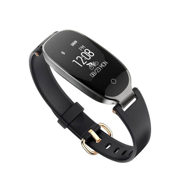 B79 Female Smart Bracelet Fitness Tracker PPG ECG Blood Pressure Double Heart Rate Sleep Monitoring Call Reminder PK S3 S3pro: S3 Black