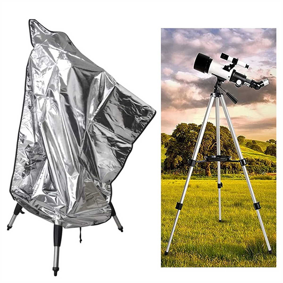 Heetbeschermende telescoophoes met bevestigingsriem, bescherm uw telescoop tegen stof, vocht 47x63in/160x120cm