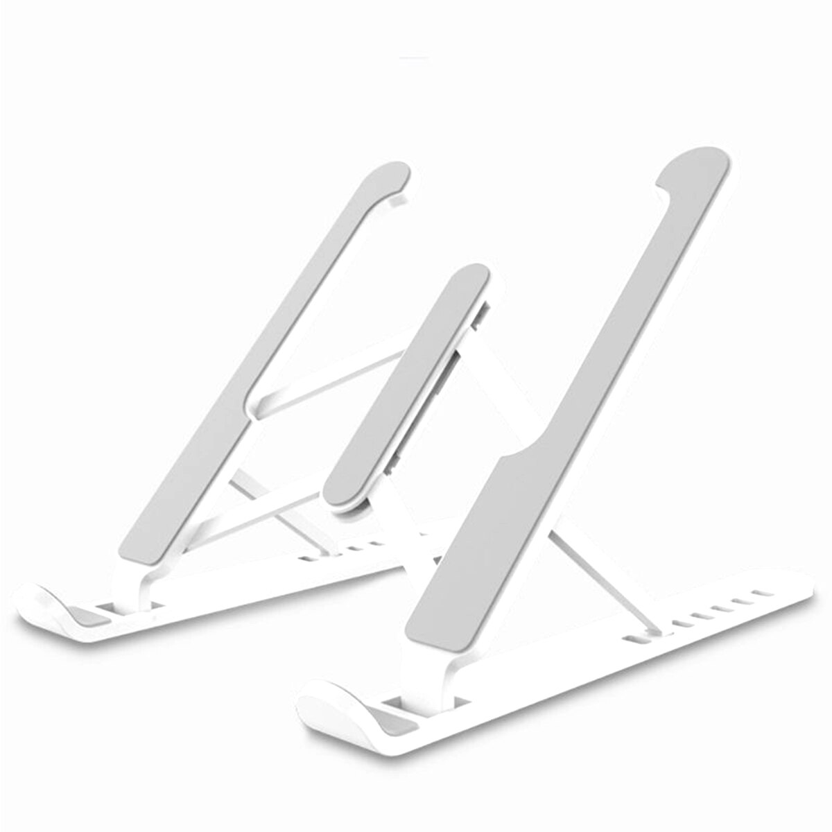 Laptop Stand, Adjustable Aluminum Laptop Notebook Stand Ergonomic Desktop Holder Compatible with MacBook Air, Dell XPS, HP More: White