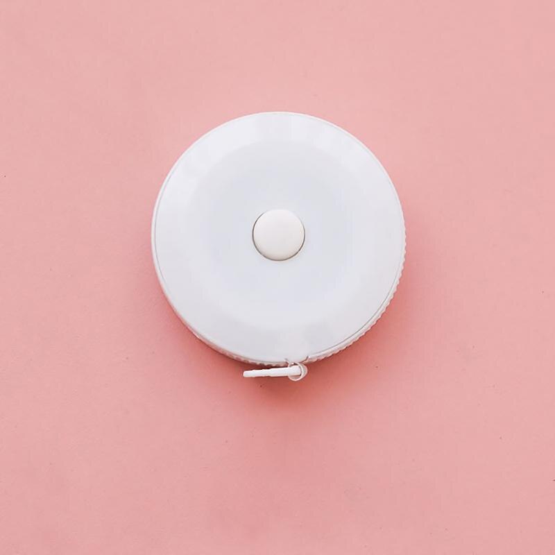 Règle de tailleur à ruban, Mini mètre, porte-clés, ruban à mesurer, taille des vêtements, outils de couture, accessoire 150cm/60&quot;: White