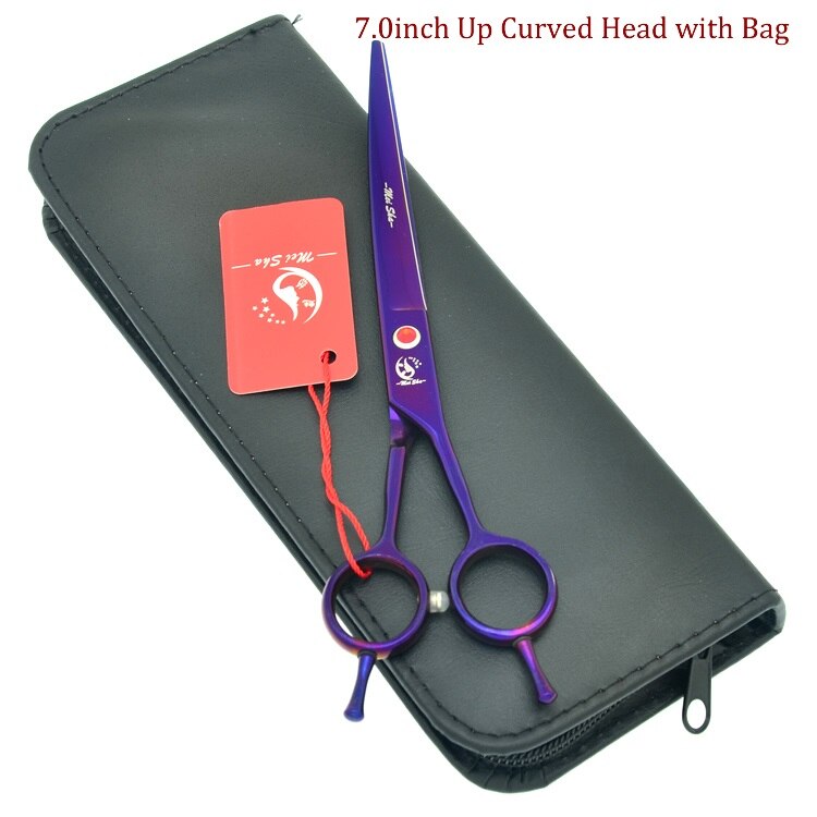 Meisha 7" Pet Scissors Set Dogs Grooming Cutting Shears Thinning Clippers Curved Tijeras with Forceps Puppy Beauty Tools HB0234: HB0115 with bag