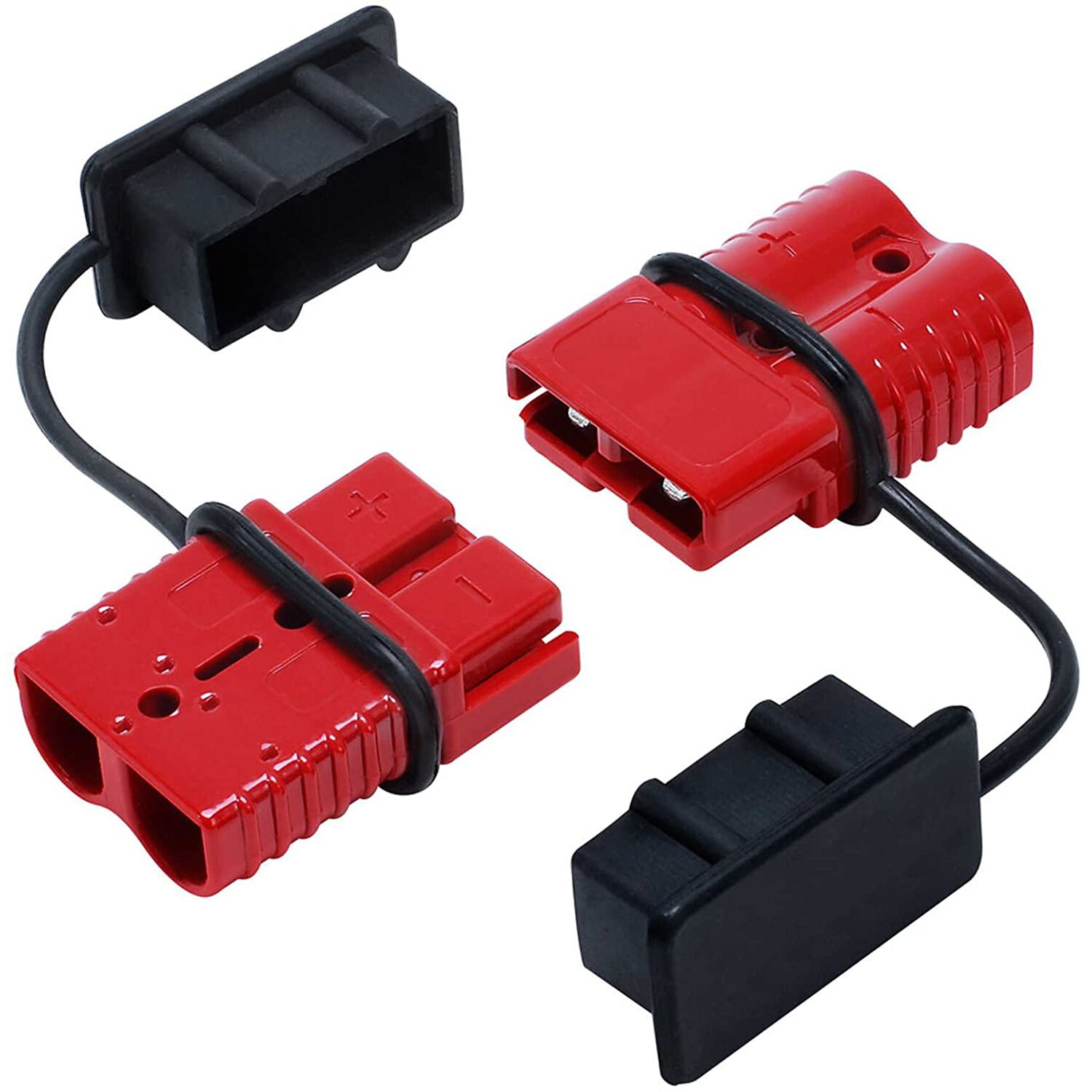 Battery Quick Connect Disconnect Electrical Plug 10 Gauge 50 Amps for Recovery Winch or Trailer 2 Pack