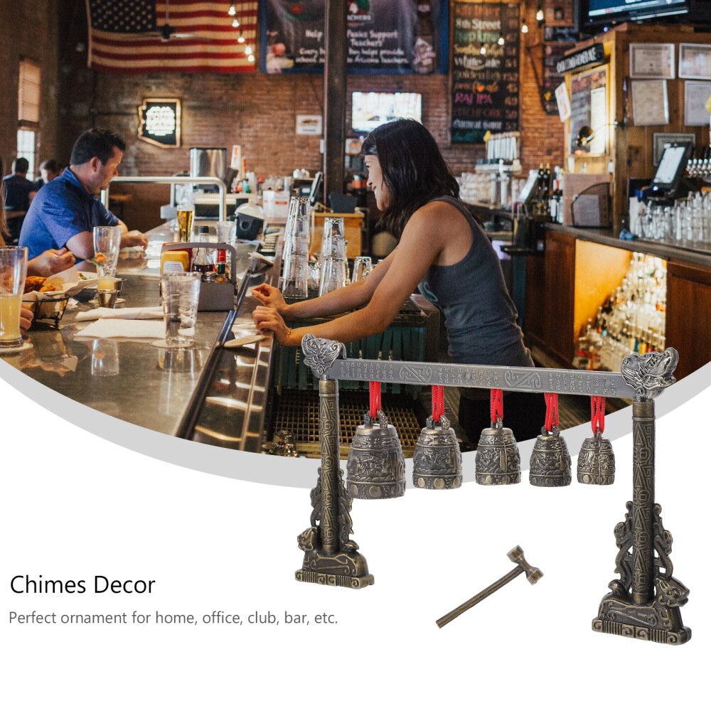 1 Set Alloy Chimes Hand Bell Musical Instrument Model Desktop Ornament