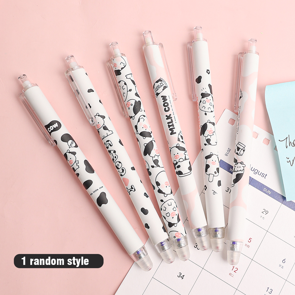 Erasable Gel Pen Animal Writing Supplies Stationery Office Accessories School Office Mechanical Erasable Ink Pens Back To School: Bobo Cow / 1 PCS