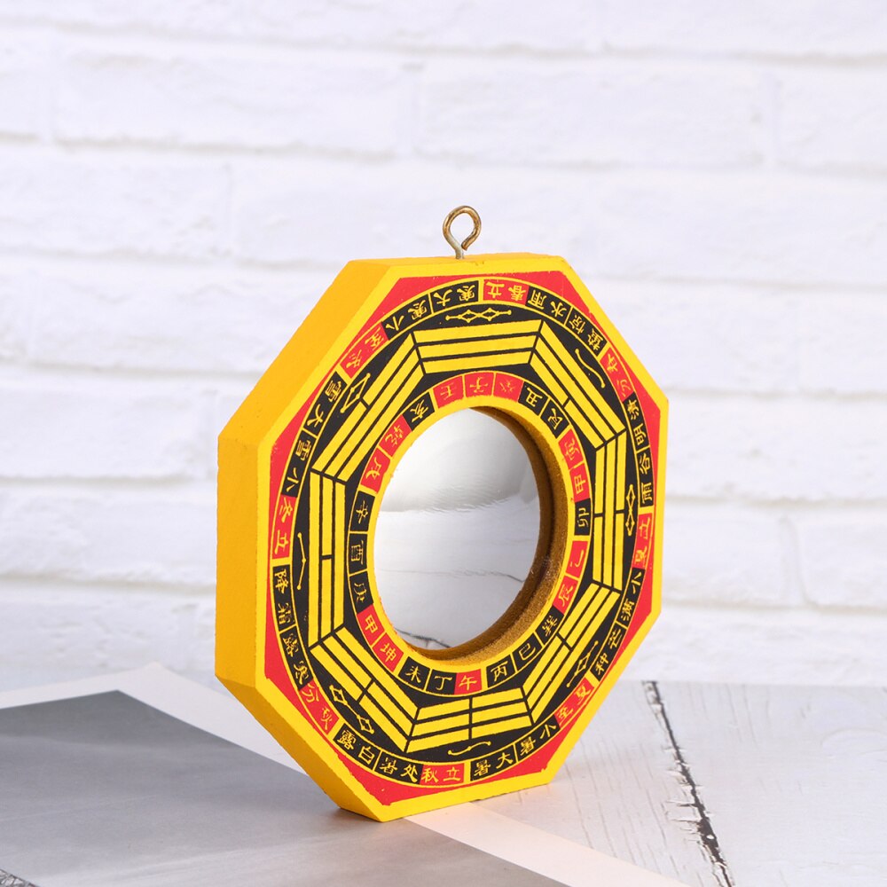 2pcs Bagua Mirror Against Harmful Energy Protective Convex Mirror Hanging Ornament for Office Home