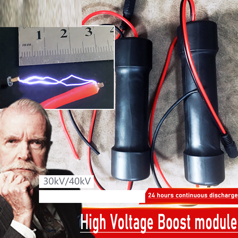 Generador de arco de alto voltaje, transformador de impulso, módulo de bobina de encendido para descarga de ozono de iones negativos, DC 15V a 40KV, 30KV