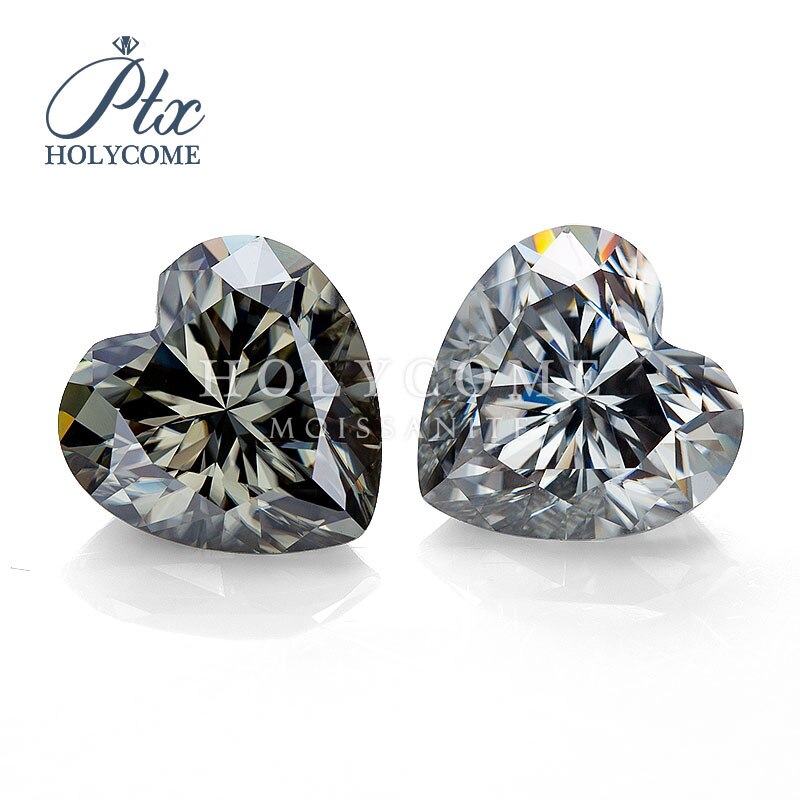 6x6mm gorąca sprzedaż EX skaleczenie szary serce skaleczenie podawać próbnik diamentów luźny moissanit dostawca kamieni szlachetnych fabryka rozbić się sprzedaż certyfikat