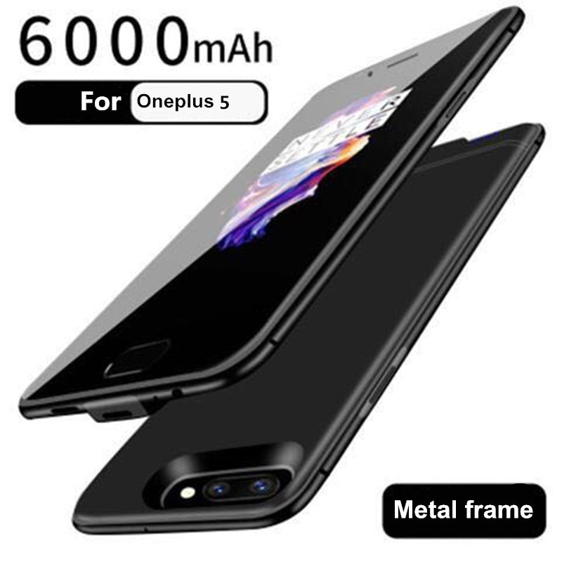 6000Mah Ultra Dunne Fast Charger Batterij Cover Voor Oneplus 5 Power Case Externe Backup Batterij Opladen Case Voor Een plus 5