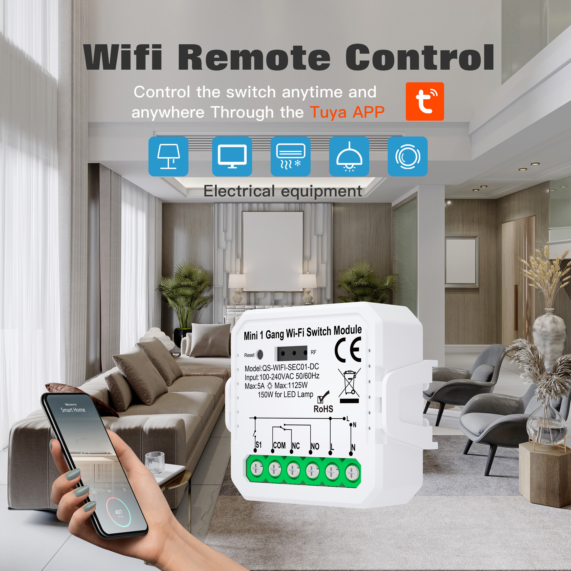 Tuya zigbee wifi módulo de interruptor inteligente contato seco dc 12/24v ac 100-240v casa inteligente diy disjuntor relé trabalho com alexa google alice