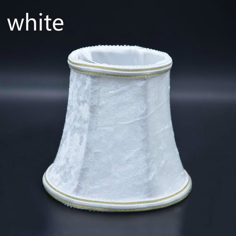 Vintage kleine lampenkap flanel fluwelen stof retro kroonluchter mini lampenkap slaapkamer lamp kroonluchter lampenkappen: Black