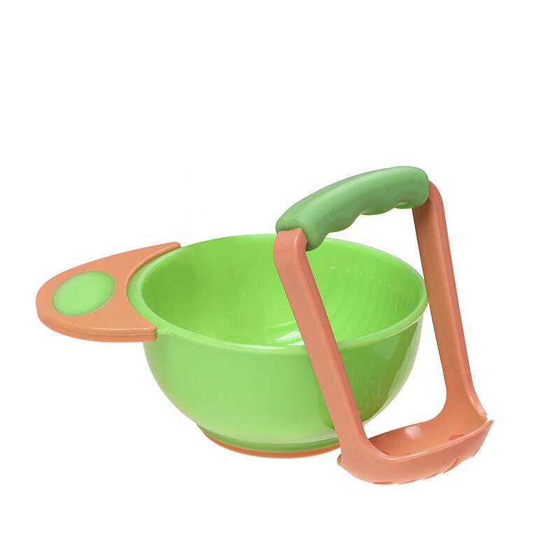 Baby Food Grinding Bowl Children's Food Supplements Foods Grinder Manual Food Press Machine Safe Processor Baby Food Mills Tools: Green