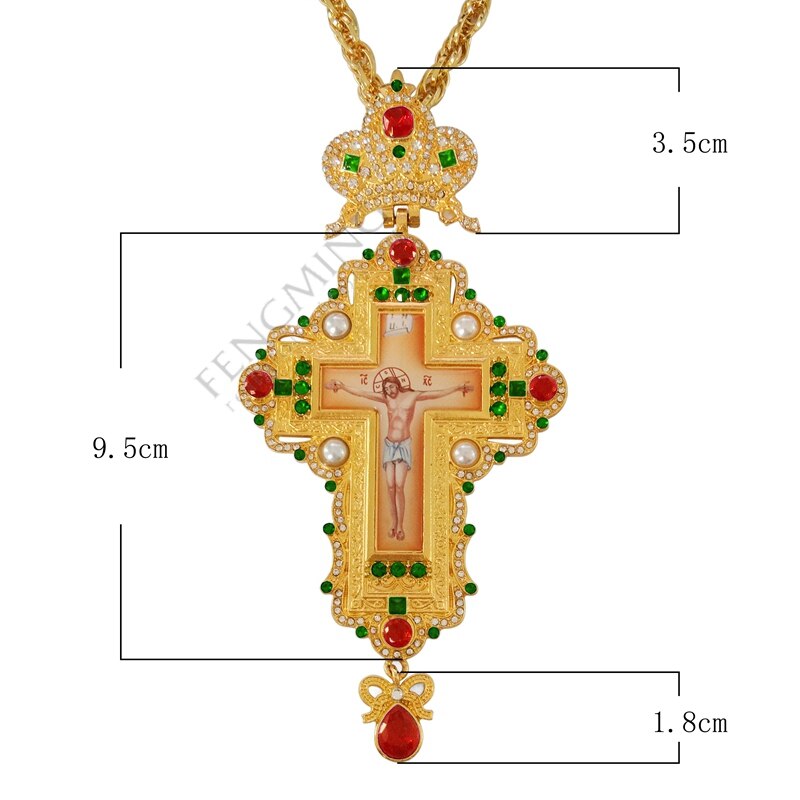 Zilver borstvinnen cross Christelijke kerk colden priester kruisbeeld Orthodoxe doop religieuze pictogrammen