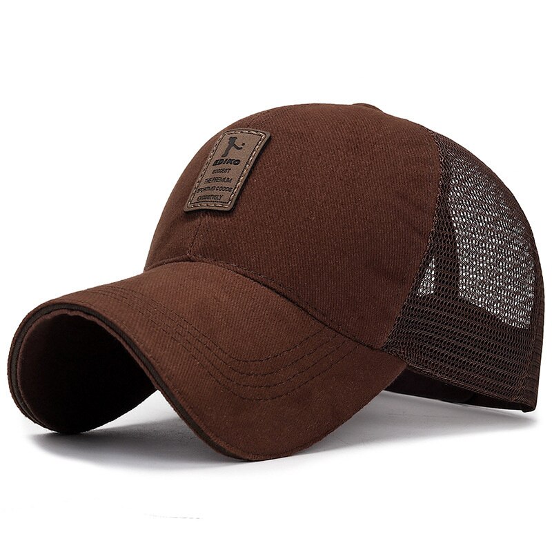 [northwood] sommer baseball kasket mesh kasket mænd kvinder ben snapback trucker cap solid far hat: Brun