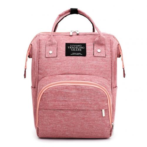 Große Kapazität Wasserdichte Reise Mutter Rucksack lässig Baby Pflege Windel Tasche stilvolle und bequem zu bedienen perfekte für Mutter: Rosa