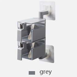 Kitchen Transparet Plastic Seasoning Box Case Condiment Bottles Set Salt Spice Jar Spices Storage Box Kitchen Tool: Gray / 3 layer