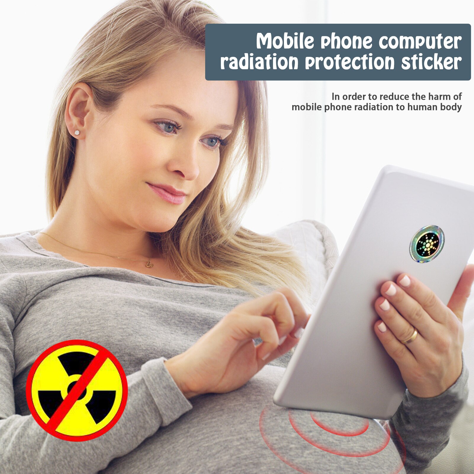 Autocollants Anti-Radiation pour téléphones portables 6 pièces/ensemble, bouclier électromagnétique de forme ronde, patchs anti-ondes électromagnétiques
