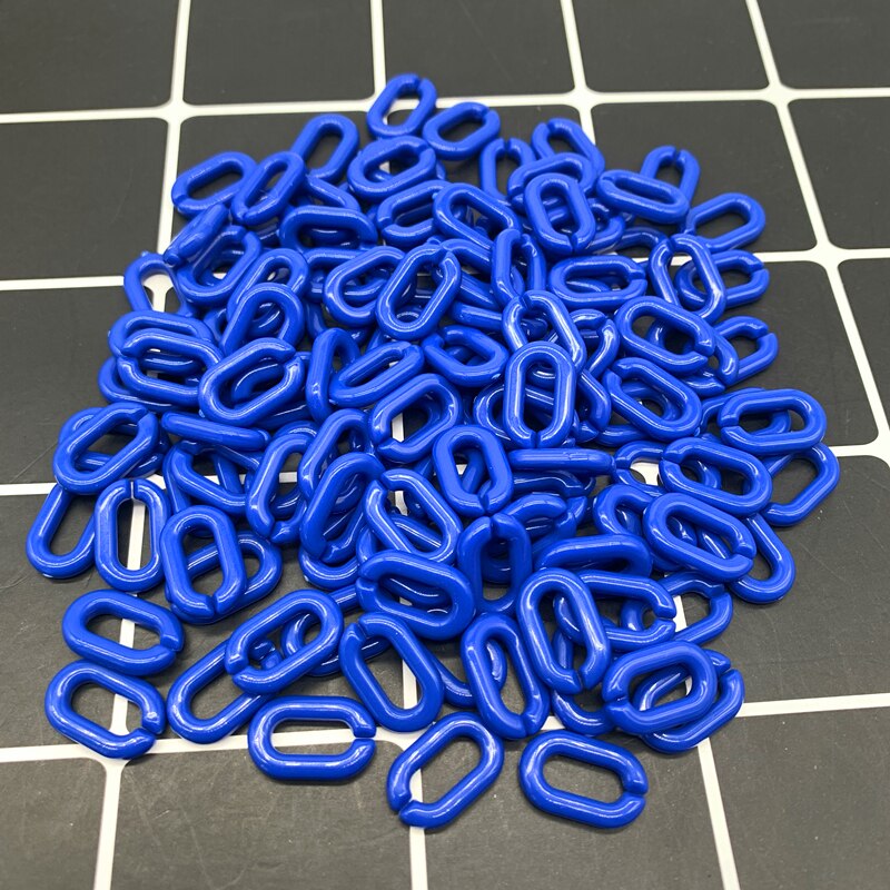 50 sztuk/partia 15x10mm akrylowe ogniwo łańcucha breloki do tworzenia bransoletek naszyjnik kolorowe łańcuchy plastikowe ogniwa łańcucha tworzenia biżuterii: 02
