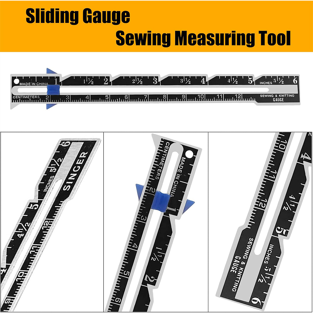 5-in-1 schuifmeter meetinstrument multifunctionele kunststof tekenliniaal huishoudelijke kleermaker patchwork liniaal naaiaccessoires