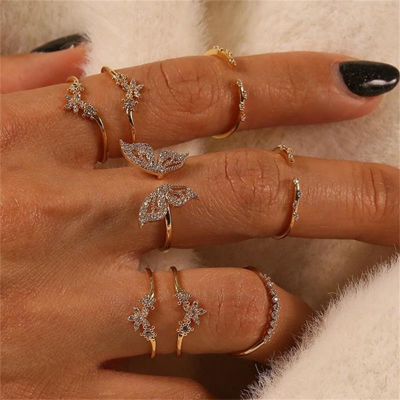 Simpelt stjerne måne vedhæng kæde armbånd trendy udsøgt forbundne fingerarmbånd søde håndtilbehør til piger: 2