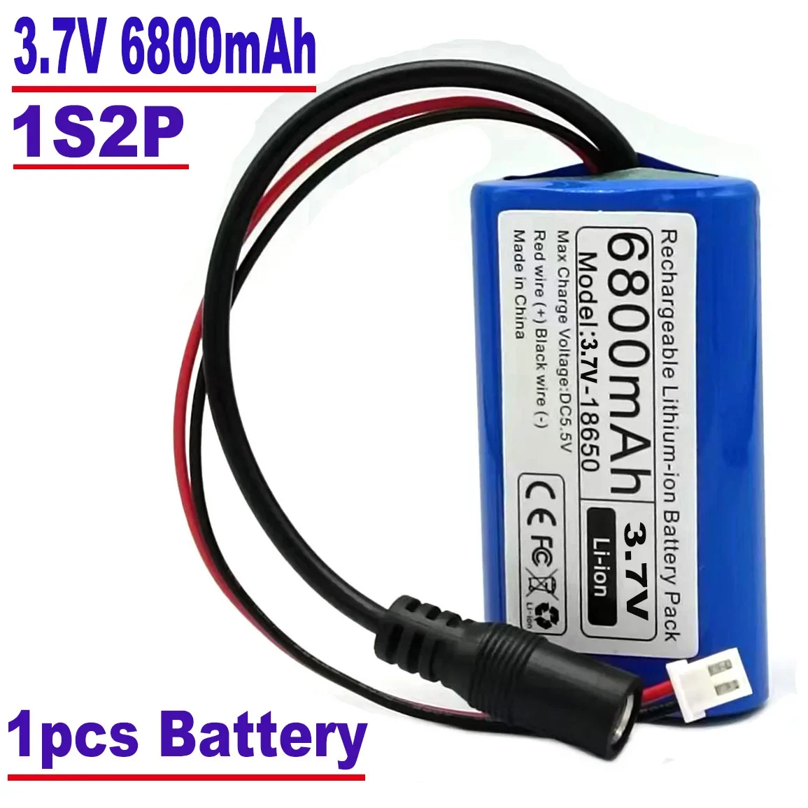 3.7V rechargeable 18650 lithium battery microcontroller LED outdoor light Bluetooth speaker audio backup power supply: WHITE