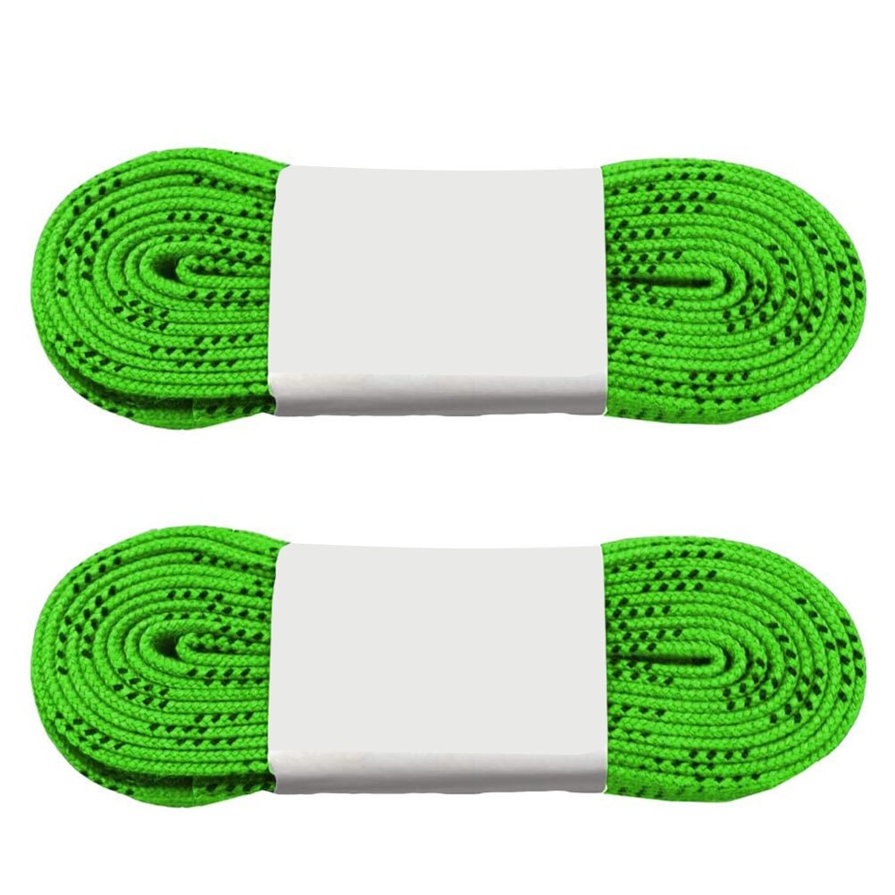 1 par ishockey skatesnøre voksbehandlede snørebånd frostskydende anti-fraktur sko snørebånd til sportsskihockey: Grøn