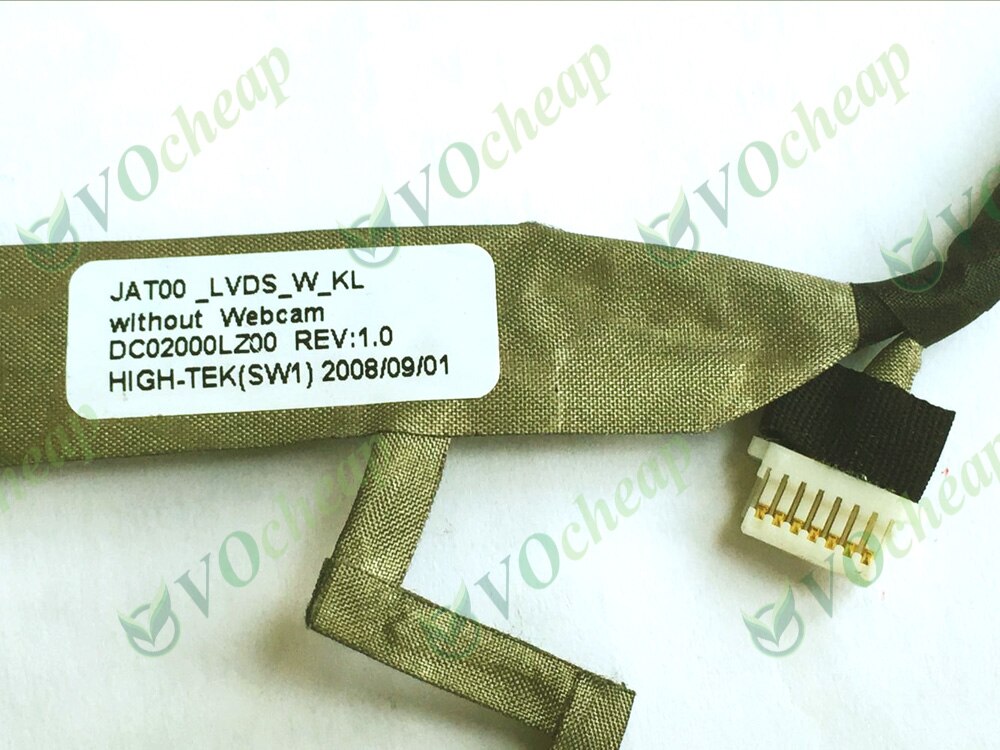 Echt LCD flex kabel voor HP EliteBook 2530 p Serie LCD Vedio Kabel (12 ")-DC02000LZ00