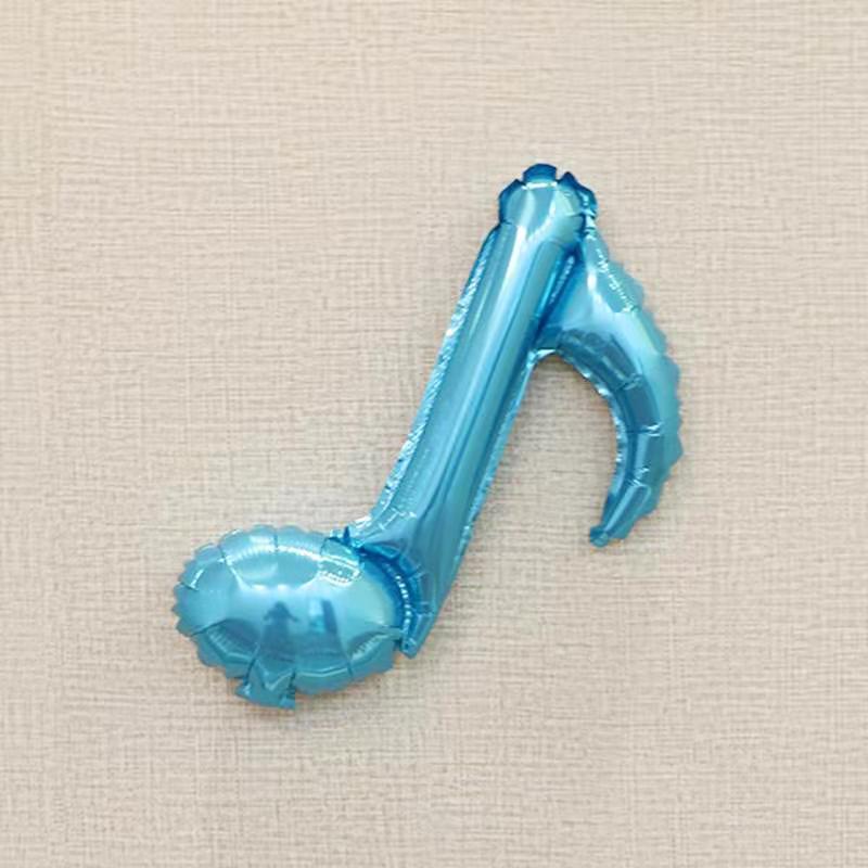 1 pièce note unique double note forme concert décoration robe arrangement de fête note de musique film en aluminium ballon: vert clair