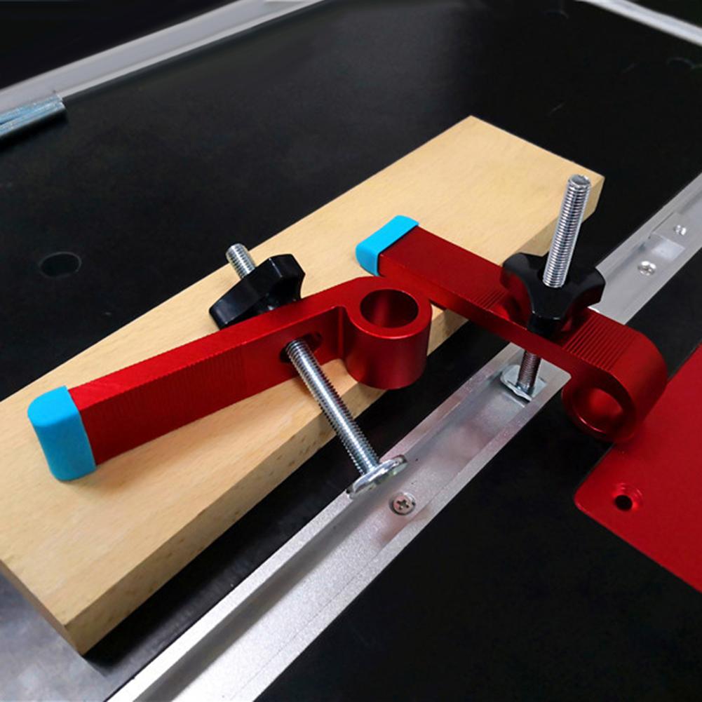 Quick Acting Hold Down Clamp T-track Miter Slot Clamp Woodworking Hand Tool Durable Knob Metal Screw T-Slot