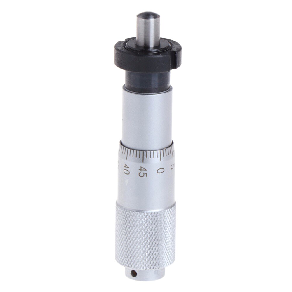 Silver Round Type 0-13Mm Range Micrometer Head Measurement Measure Tool Rotation Smooth