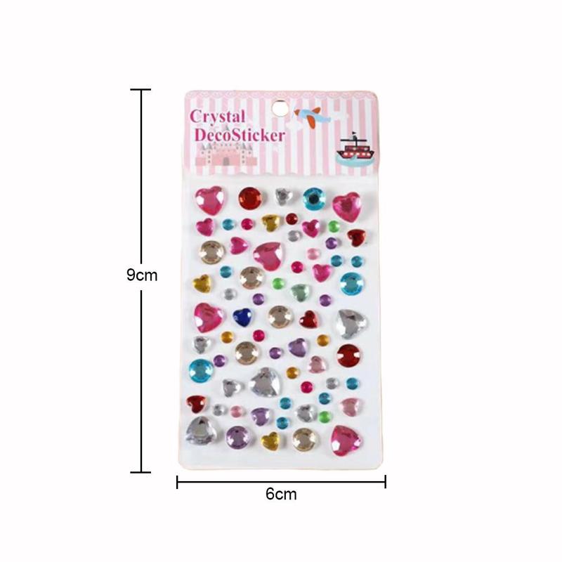 Pegatinas de diamantes de imitación 3D DIY para niños, decoraciones tridimensionales de coche de cristal acrílico, pegatinas de ordenador para Álbum de niños U2I3