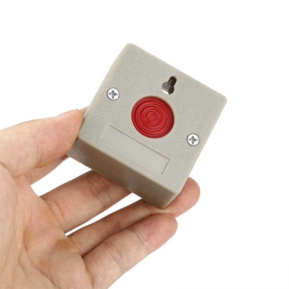 DC 24V Emergency Push Button Wired Safe Security Push Button Family Office Mini Emergency Alarm Panic Push Button