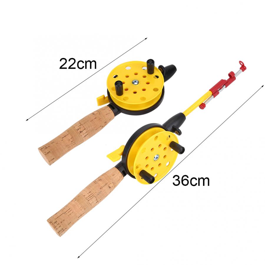 Ice Fishing Rod Winter Fishing Pole Holder For Casting Fishing Rod Reel with Hook Pole+Reel+Line Children's Fishing Tool