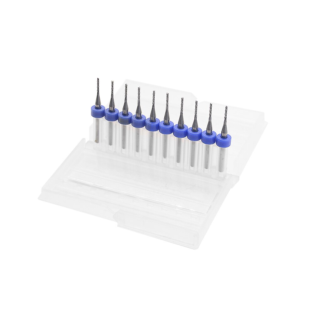 Myynti 10 kpl piirilevyjyrsin 1.0-3.0mm kalapyrstöjyrsin jyrsin volframikarbidi minipääjyrsin kaiverrus cnc