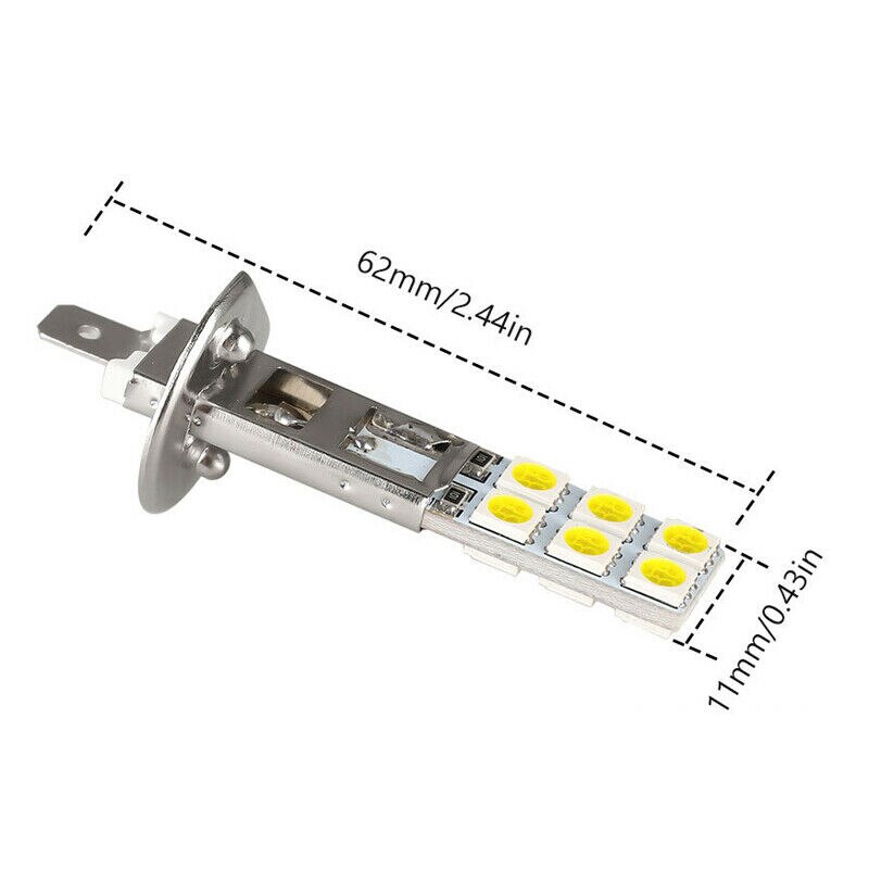 55W LED Headlight Bulbs 12 SMD-5050 LED Headlight Bulbs Light 4X 6000K