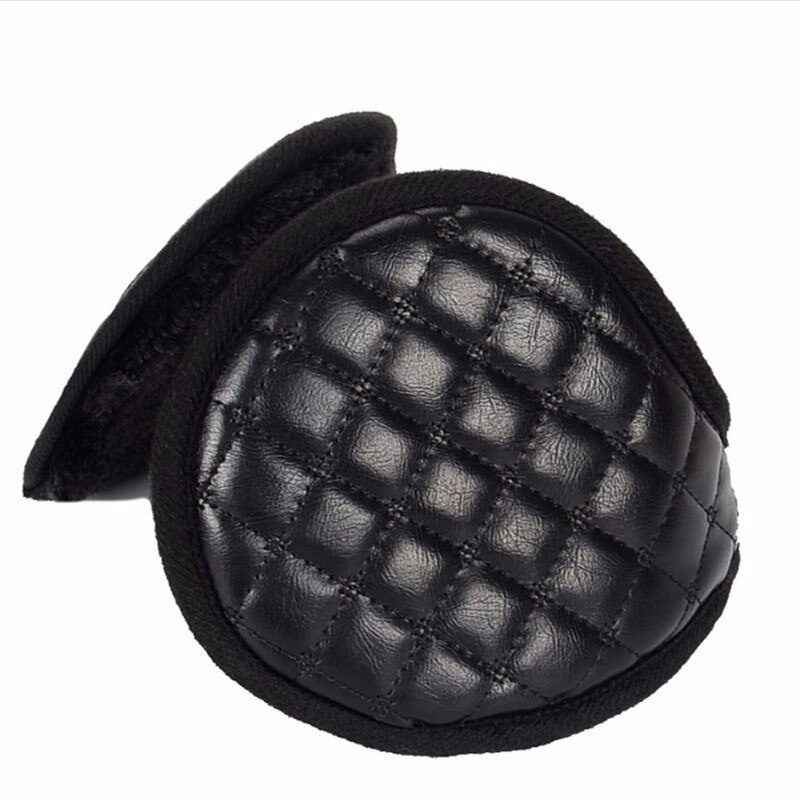 1pc varma öronkåpor för herr, varma hörselkåpor, öronlappar, läder, hörselkåpor för herrar, hörselkåpor för män, öronkåpor för herrvärmare, omslagsband: Svart