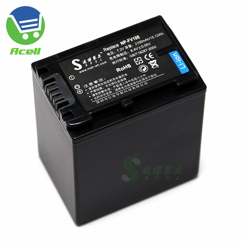 NP-FV100 Batteria per SONY CLM-FHD5 clip-in poi A CRISTALLI LIQUIDI tenere sotto controllo HVL-LE1 Luce video a Batteria Sostituire NP-FV100A