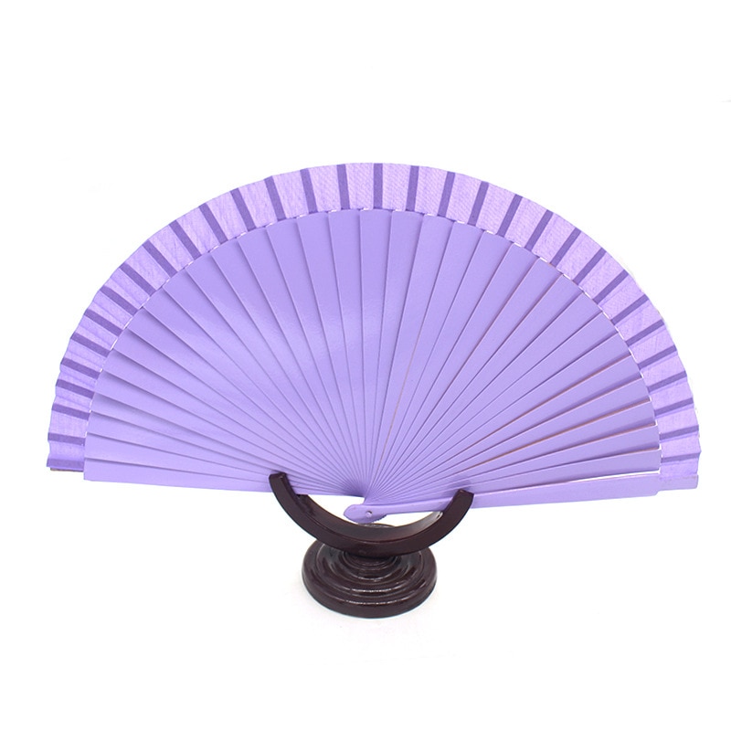 Effen Kleur Vouwen Fans Dance Wedding Party Kant Fans Plastic Zijde Vouwen Hand Held Fan Woondecoratie Handgemaakte Fan