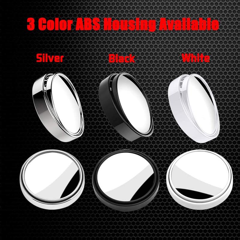 2Pcs Dodehoekspiegel 360 Graden Verstelbare Hd Glas Groothoek Ronde Bolle Spiegel Voor Dode Zone Veiligheid Rear view Spiegel