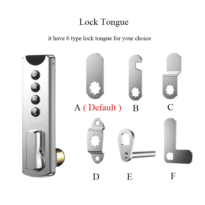 Smart Anti-theft Metal Password Code Number Electric Cabinet Drawer Mailbox dormitory electronic lock Lock