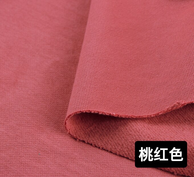 Pull épais 100% coton poncé | D'automne, surdimensionné, pull en tricot molletonné en tissu pas d'étirement: Peach Pink
