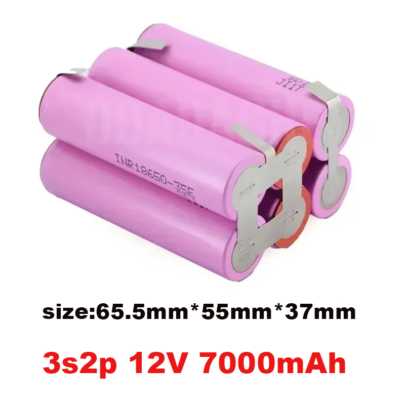 Customized5S2P 5S3P 5S4P 6S2P 8.4V 3.7V 10.8V 16.8V 18V 25.2V 18650 35E Battery Pack 3500mAh for Screwdriver Electric Drill Cell: Orange