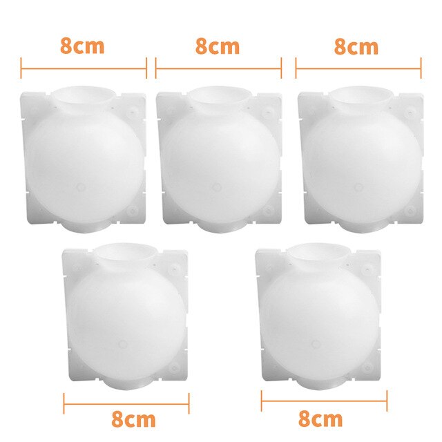 5pcs Plant Rooting Ball Grafting Rooting Growing Box Breeding Case For Garden Plant High-Pressure Propagation Box: 5PC white 8cm