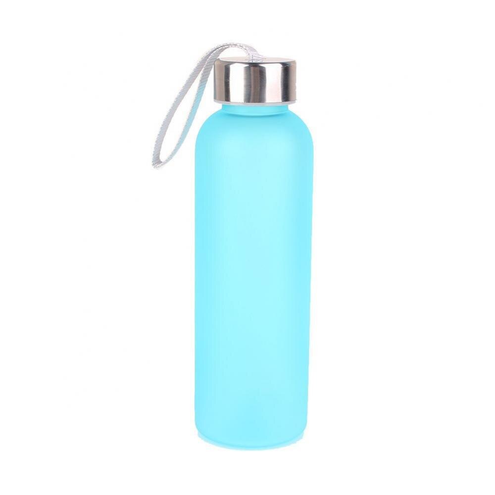 600Ml Outdoor Camping Draagbare Multifunctionele Fietsen Reizen Drank Water Fles Water Cup Fles Water: Blauw