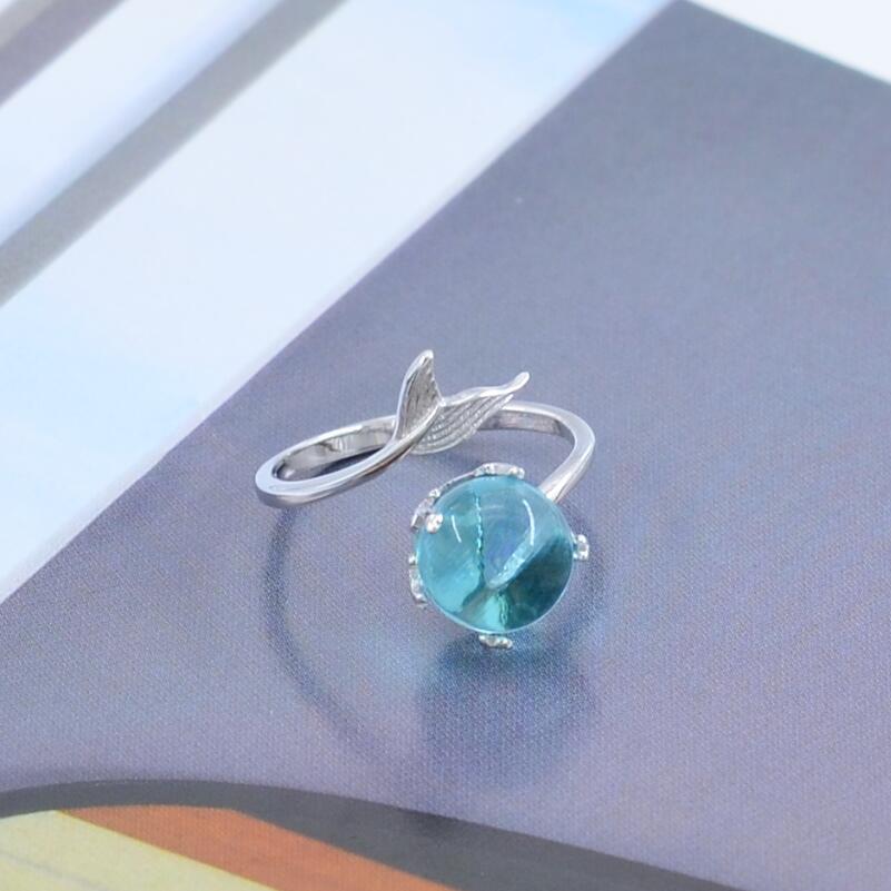 Fishtail Verstelbare Ring Voor Vrouwen Bruiloft Engagement Verzilverd Vinger Ring Partij Sieraden Stijlvolle Persoonlijkheid Mermaid